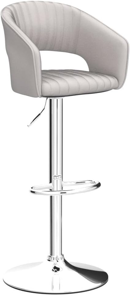 ZH4YOU Modern Adjustable Hollow Back Velvet Swivel Bar Stools Set of 2 - 6014