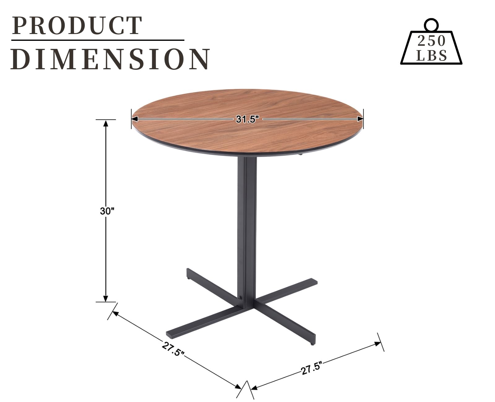 ROCITY 31.5'' Modern Round Dining Table for Small Kitchen - 63201