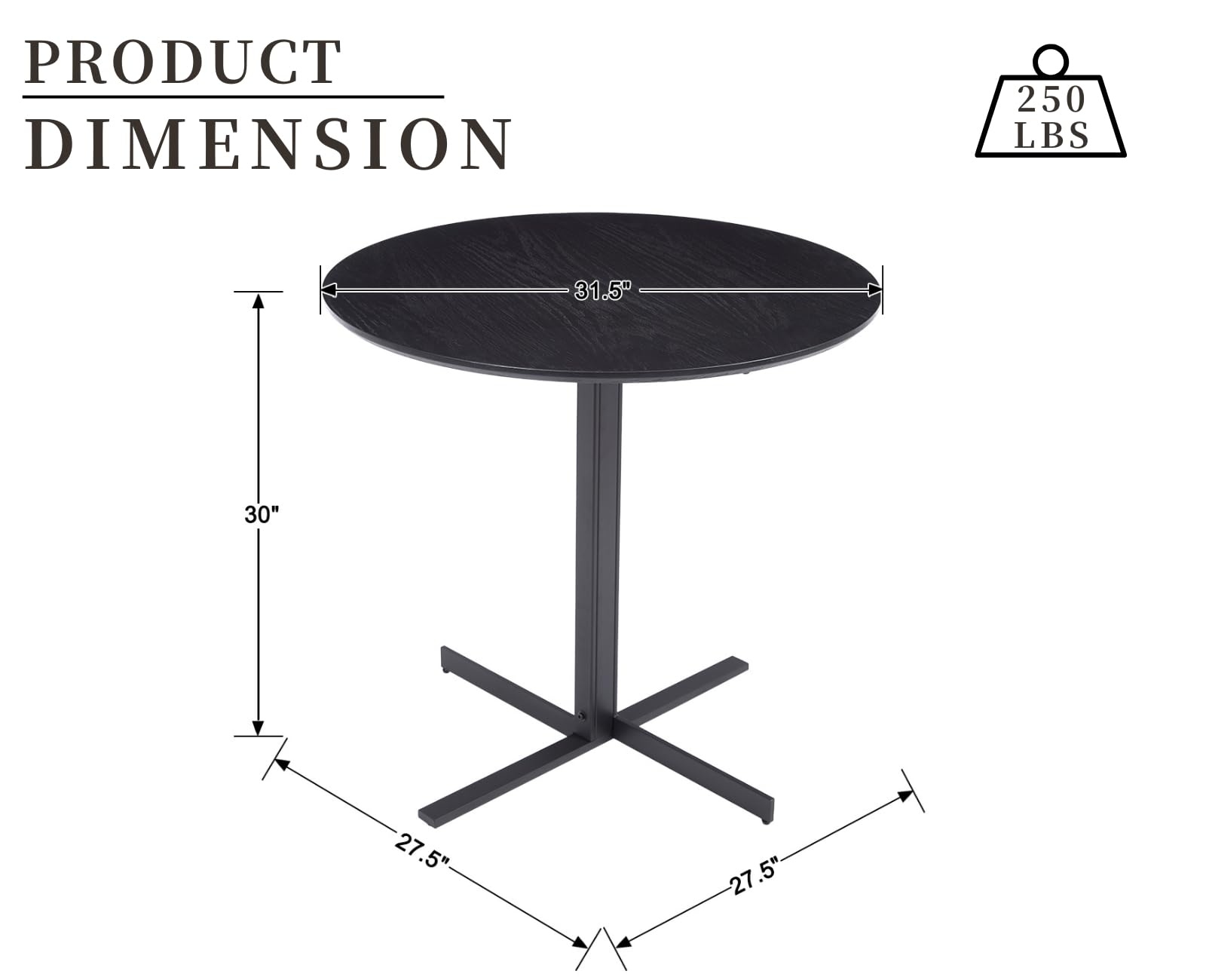 ROCITY 31.5'' Modern Round Dining Table for Small Kitchen - 63201