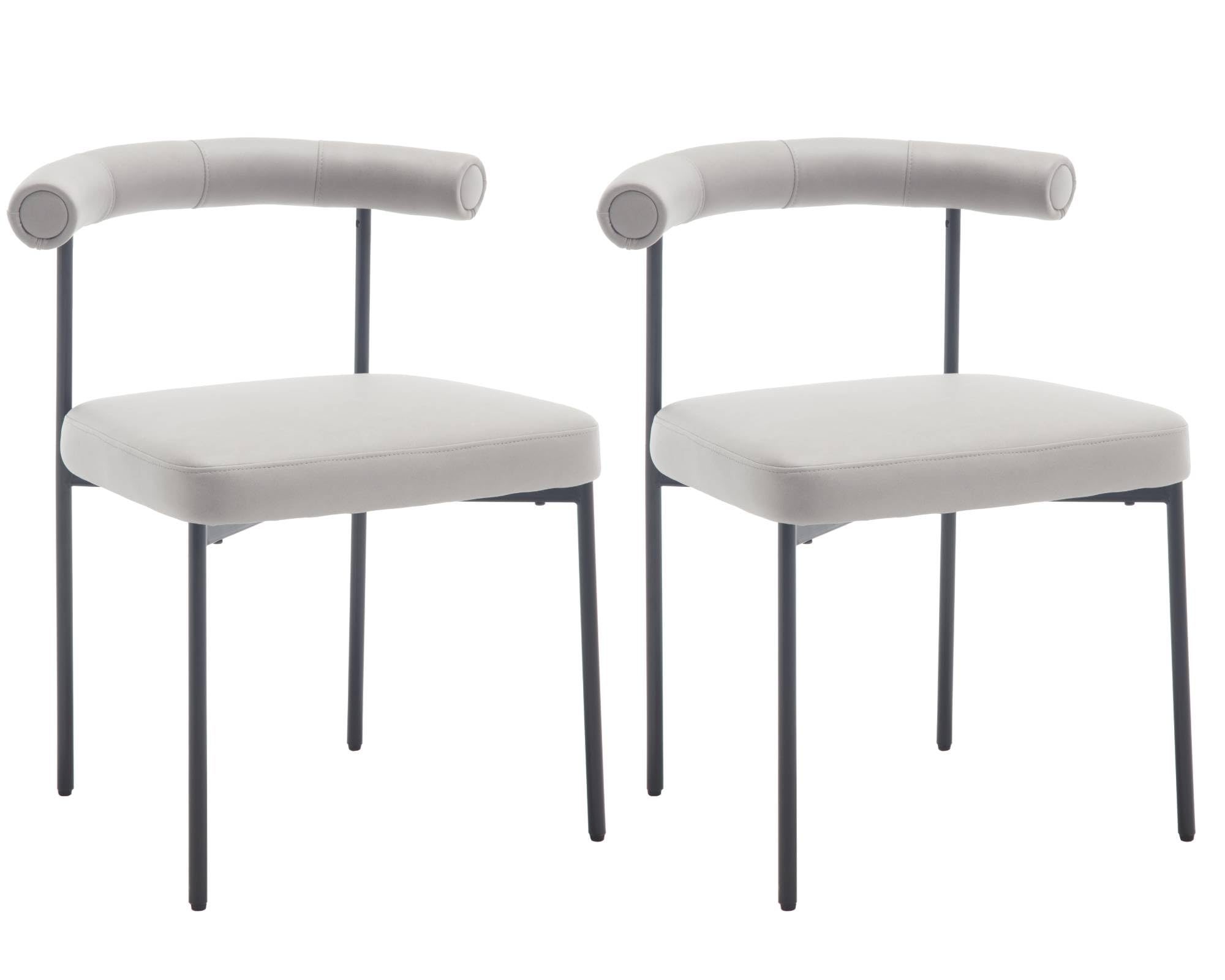 VESCASA Curve Open Back Armless Dining Chairs Set of 2 - 3245