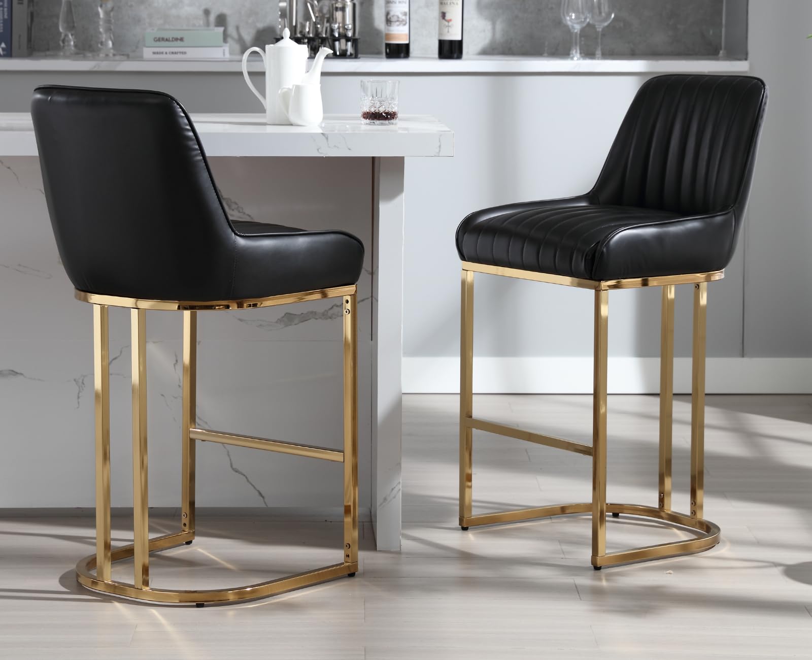 EALSON Modern Comfortable Counter Height Bar Stools Set of 2