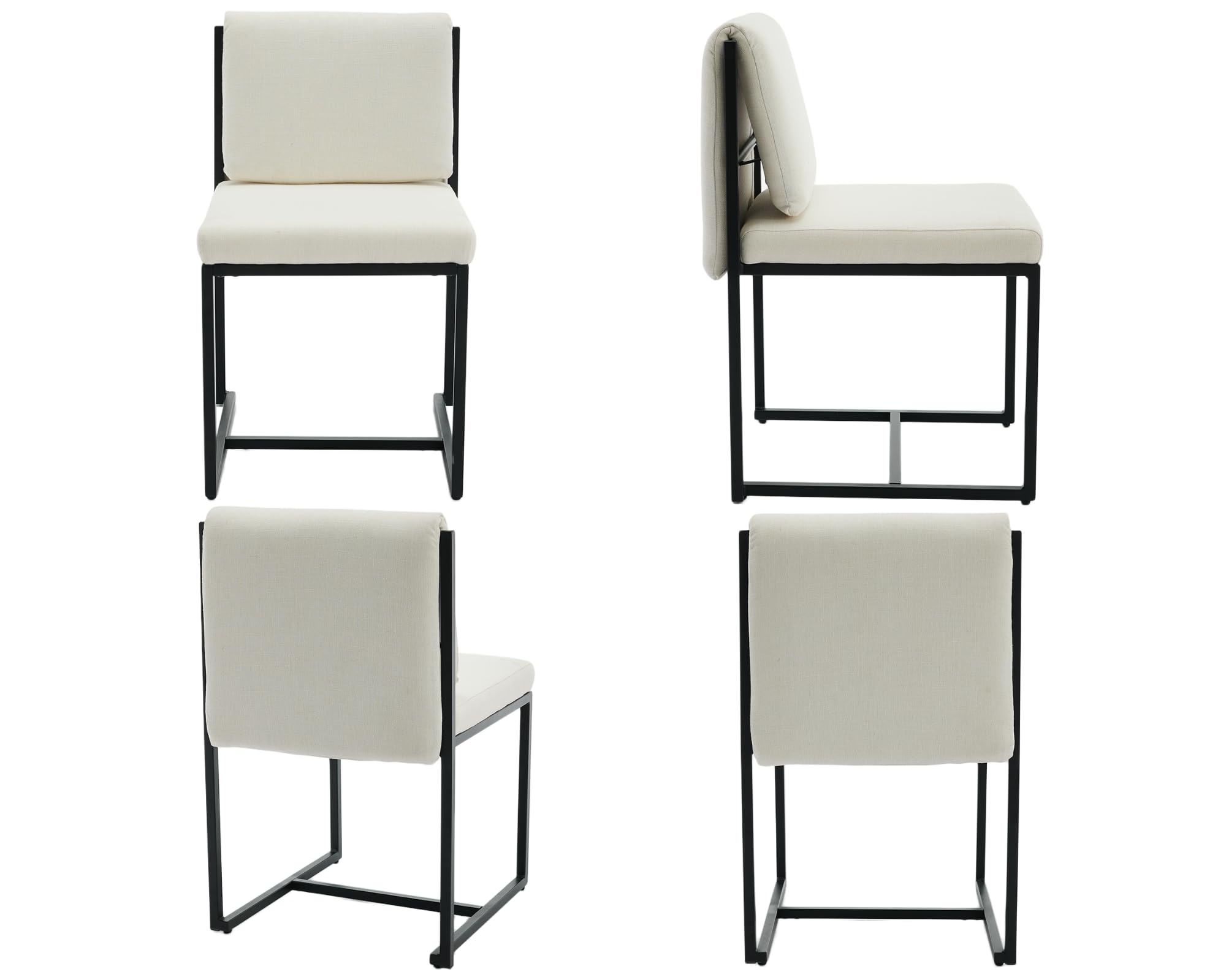 VESCASA Chenille Fabric Upholstered Dining Chairs Set of 2 - 23111