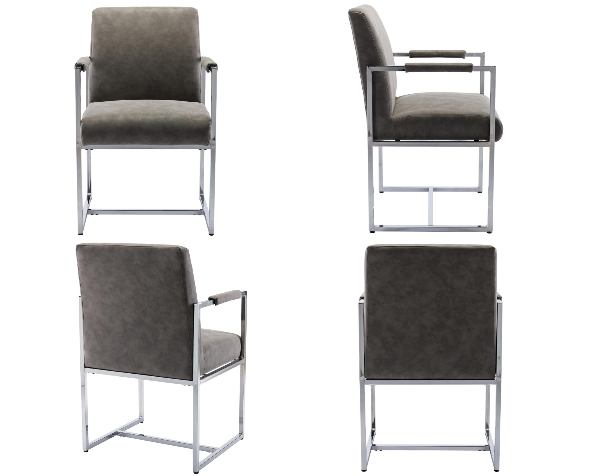 VESCASA Modern Upholstered Dining Chairs with Metal Legs Set of 2 - 5104