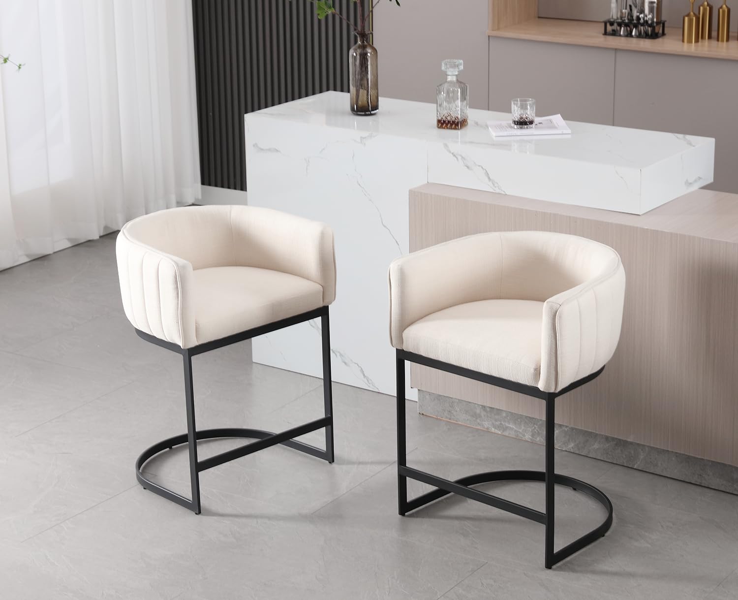 Kmax Modern Velvet Counter Height Bar Stools 1 Piece - 6067