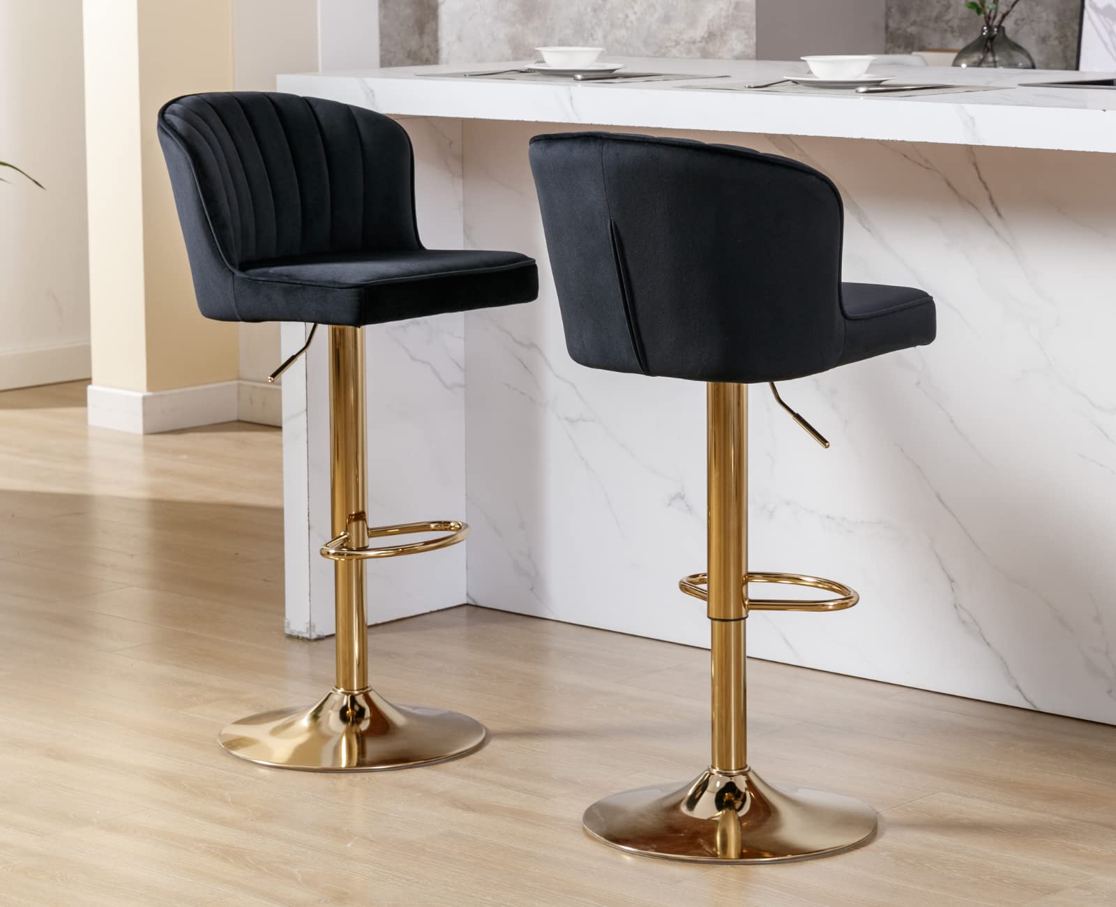 CIMOTA Modern Upholstered Counter Height Bar Stools Set of 2 - 8684