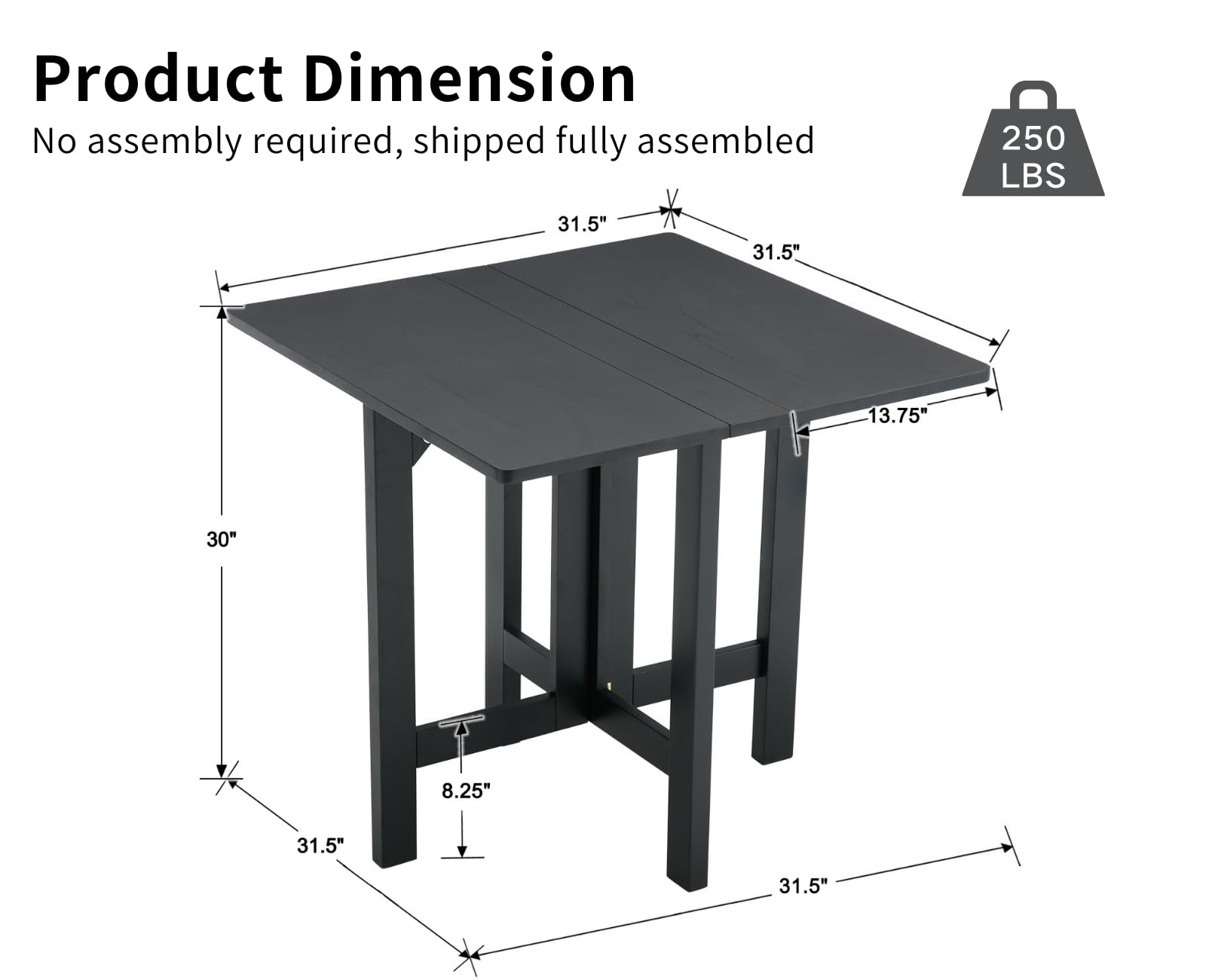 Janoray Small Square Folding Table - 1012