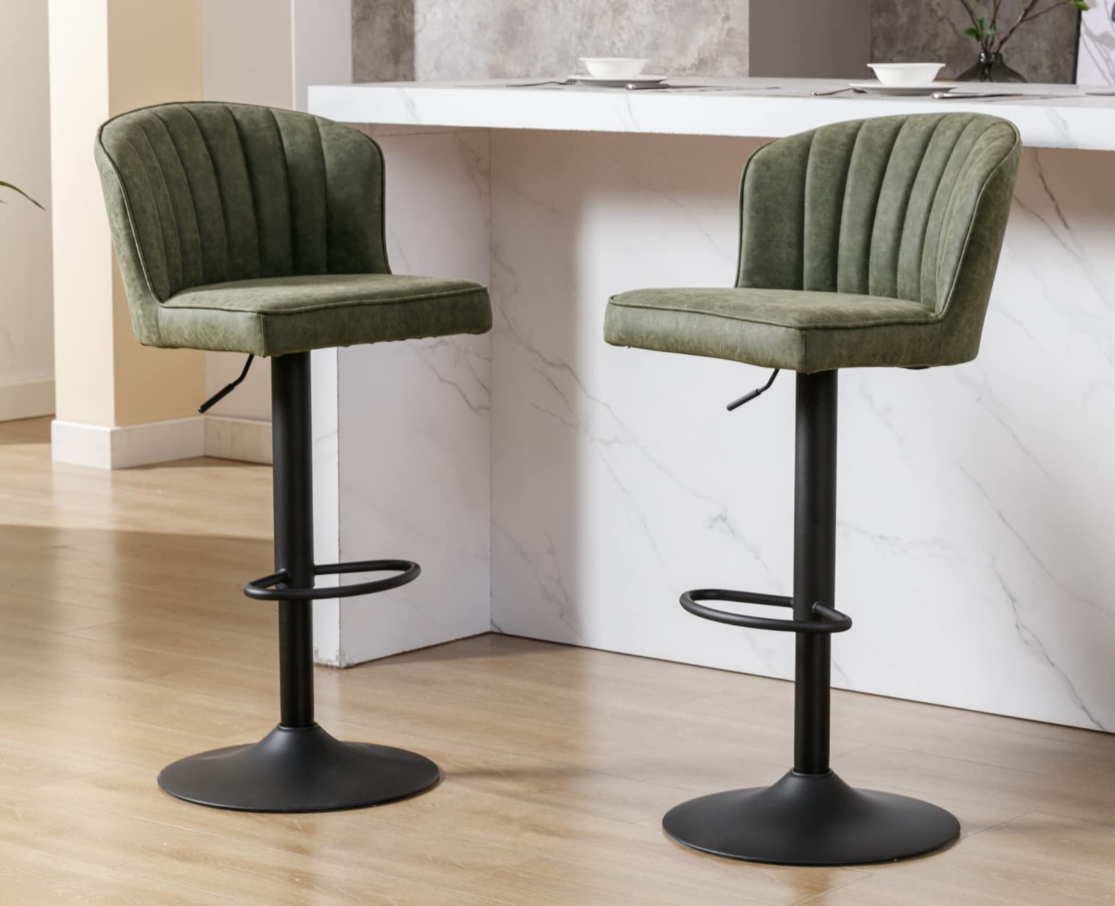 CIMOTA Modern Upholstered Counter Height Bar Stools Set of 2 - 8684