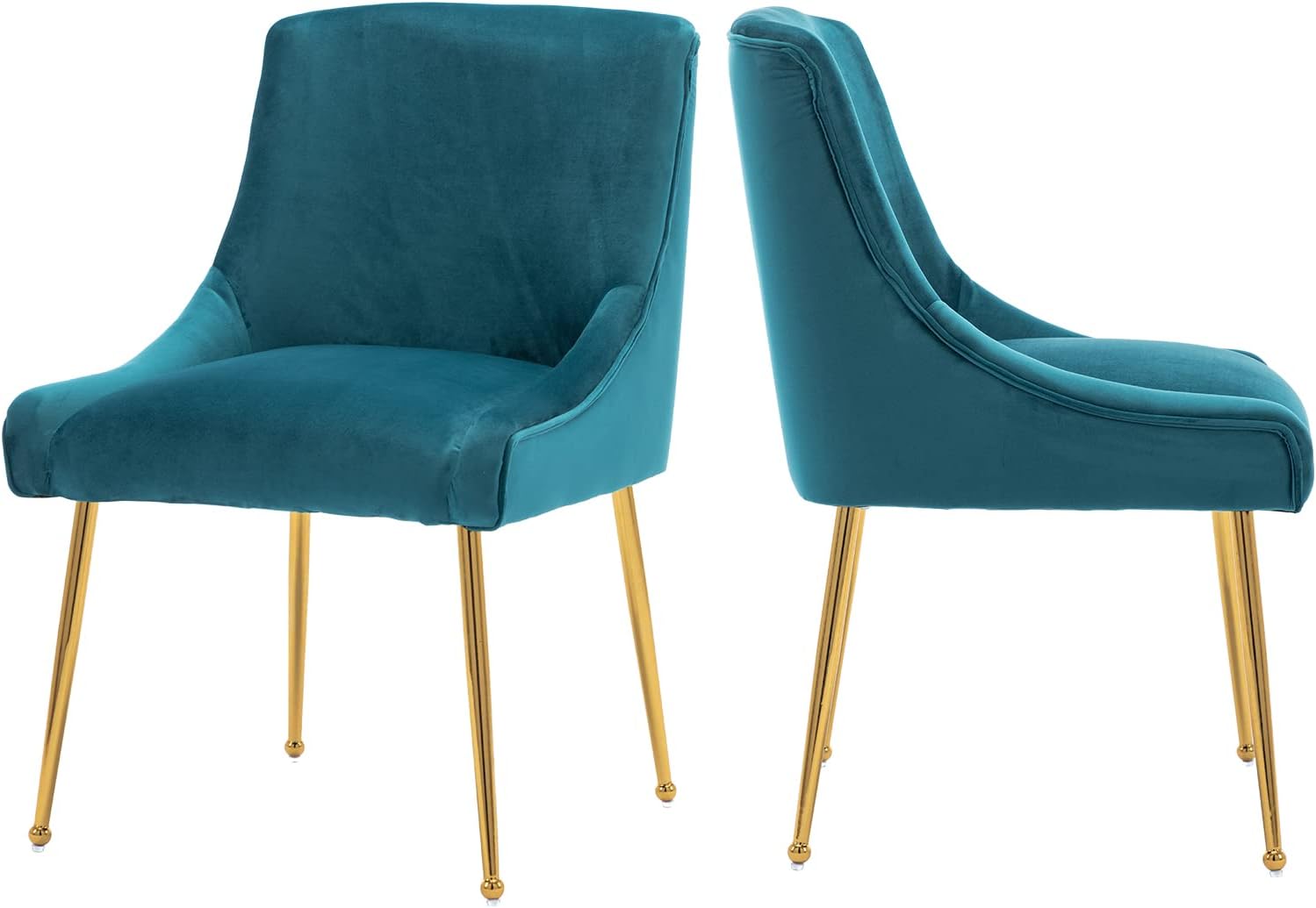 CHICAURA Modern Velvet Upholstered Accent Chairs Dining Room Chairs Set of 2 - 1469