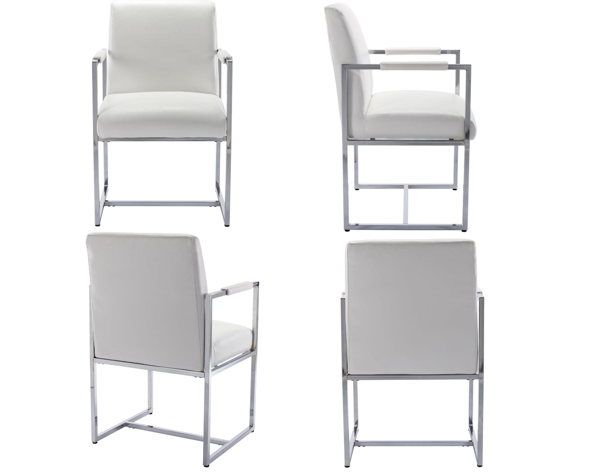 VESCASA Modern Upholstered Dining Chairs with Metal Legs Set of 2 - 5104