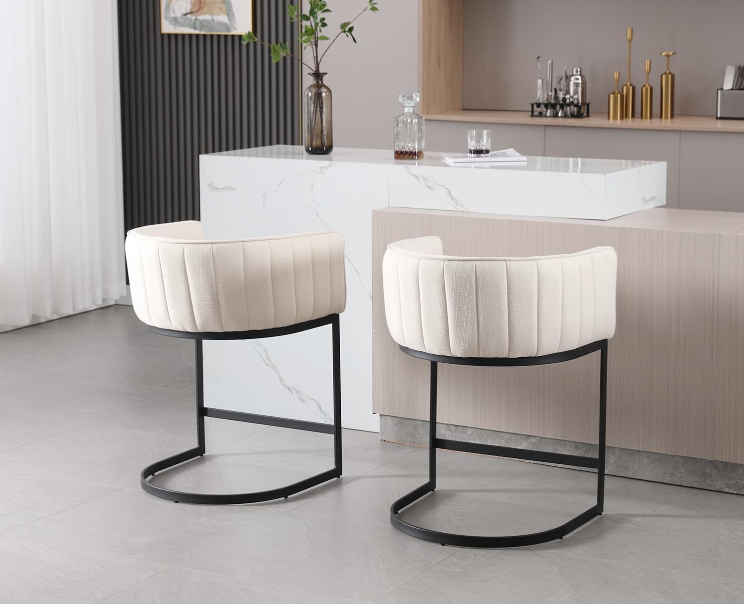 Kmax Modern Velvet Counter Height Bar Stools 1 Piece - 6067