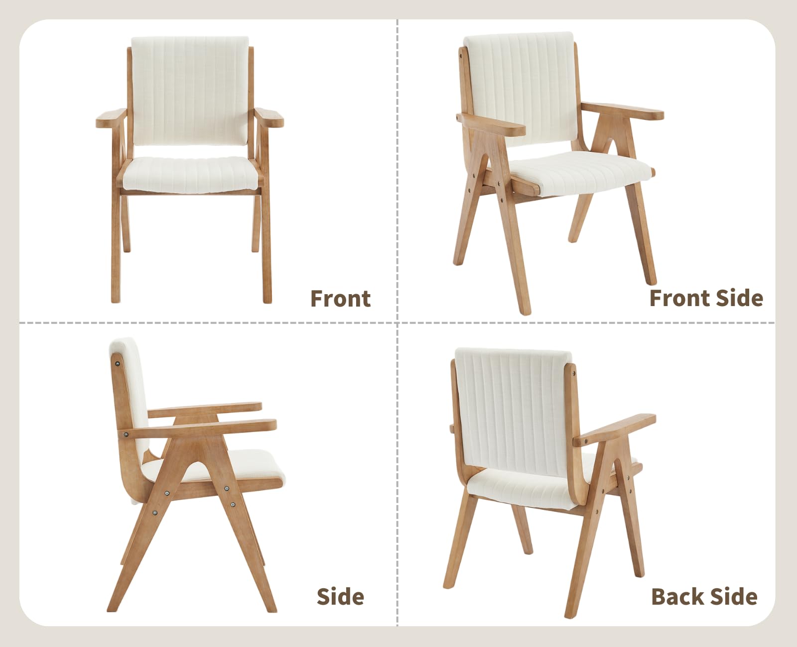 CIMOTA Farmhouse Dining Side Chairs with Arms - 10032