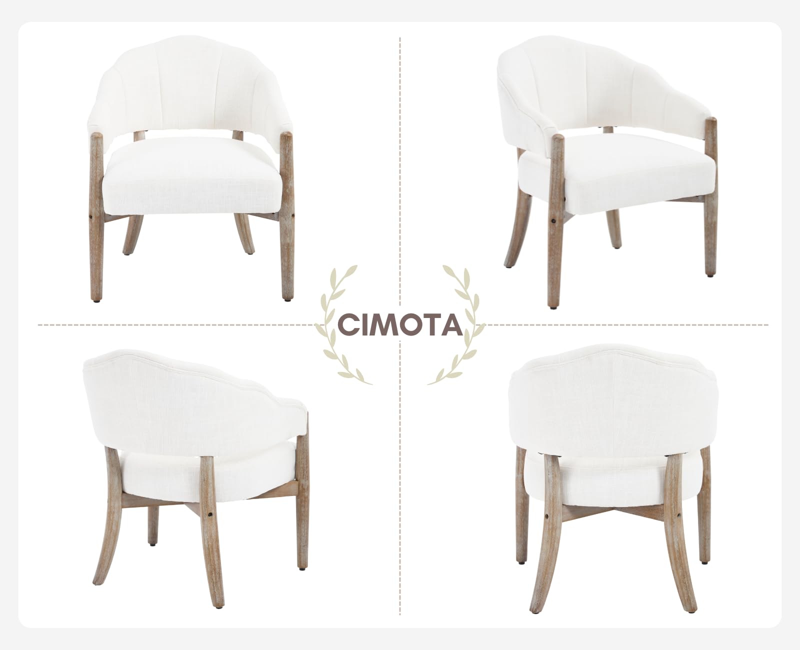 CIMOTA Modern Velvet Barrel Chair Upholstered Armchair 1 PCS - 3990