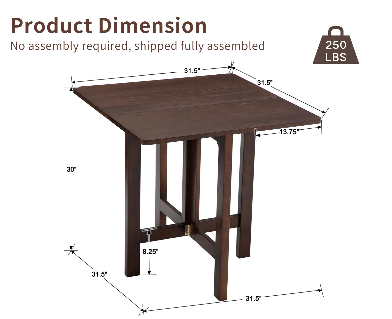 Janoray Small Square Folding Table - 1012