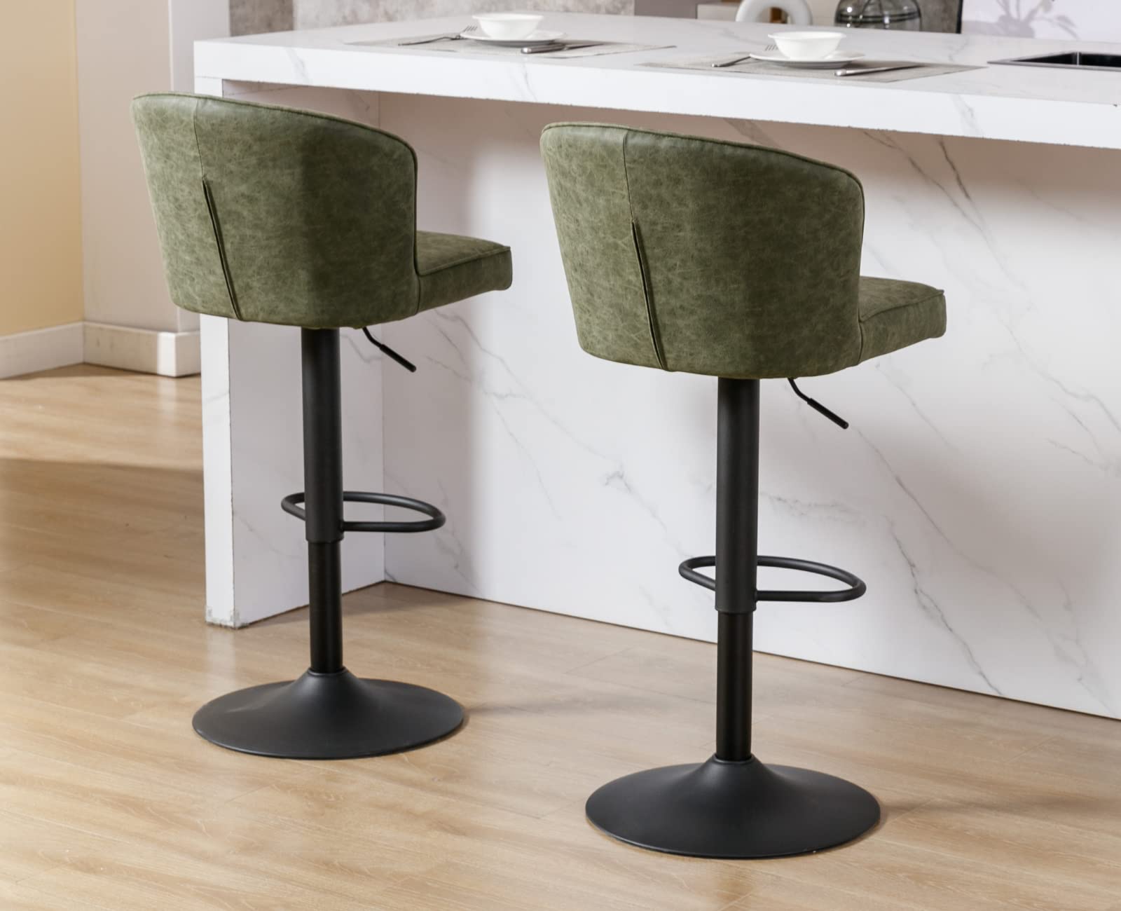 CIMOTA Modern Upholstered Counter Height Bar Stools Set of 2 - 8684