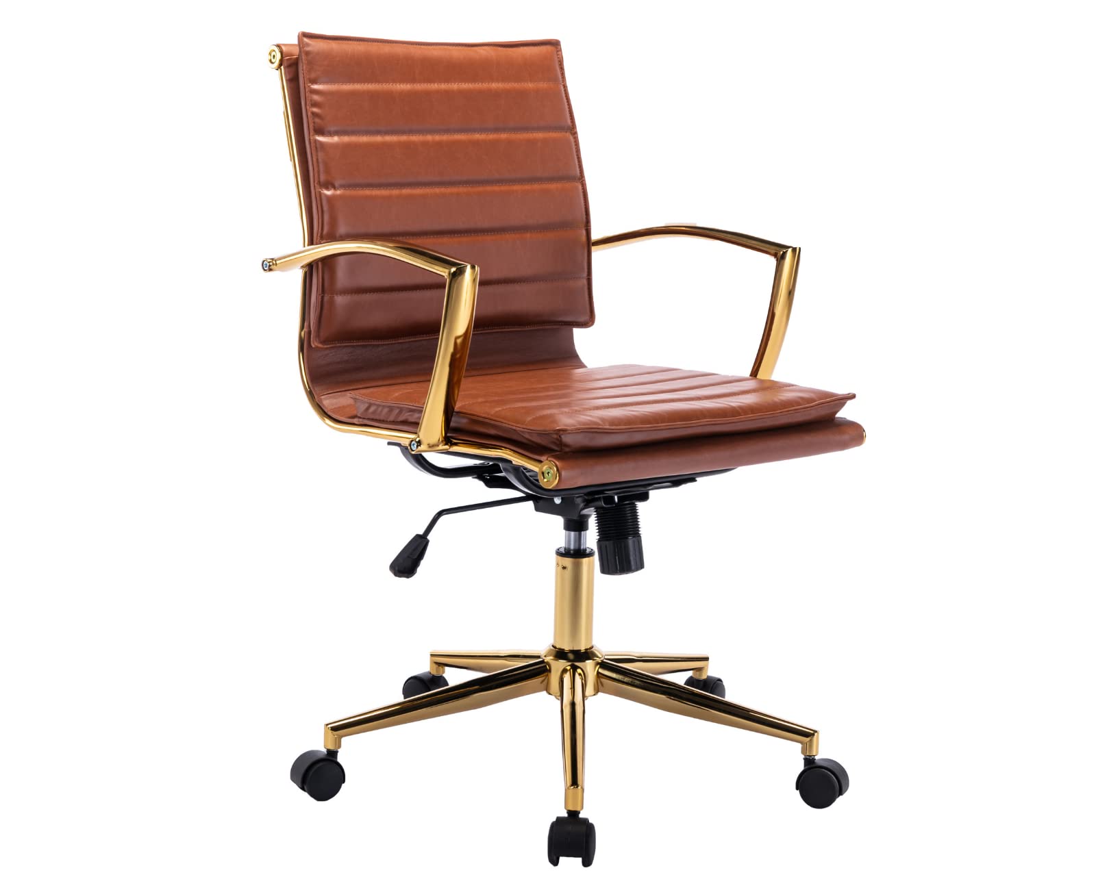 EALSON Modern Leather Desk Chair Ergonomic Office Chair with Wheels 1 Piece - X416