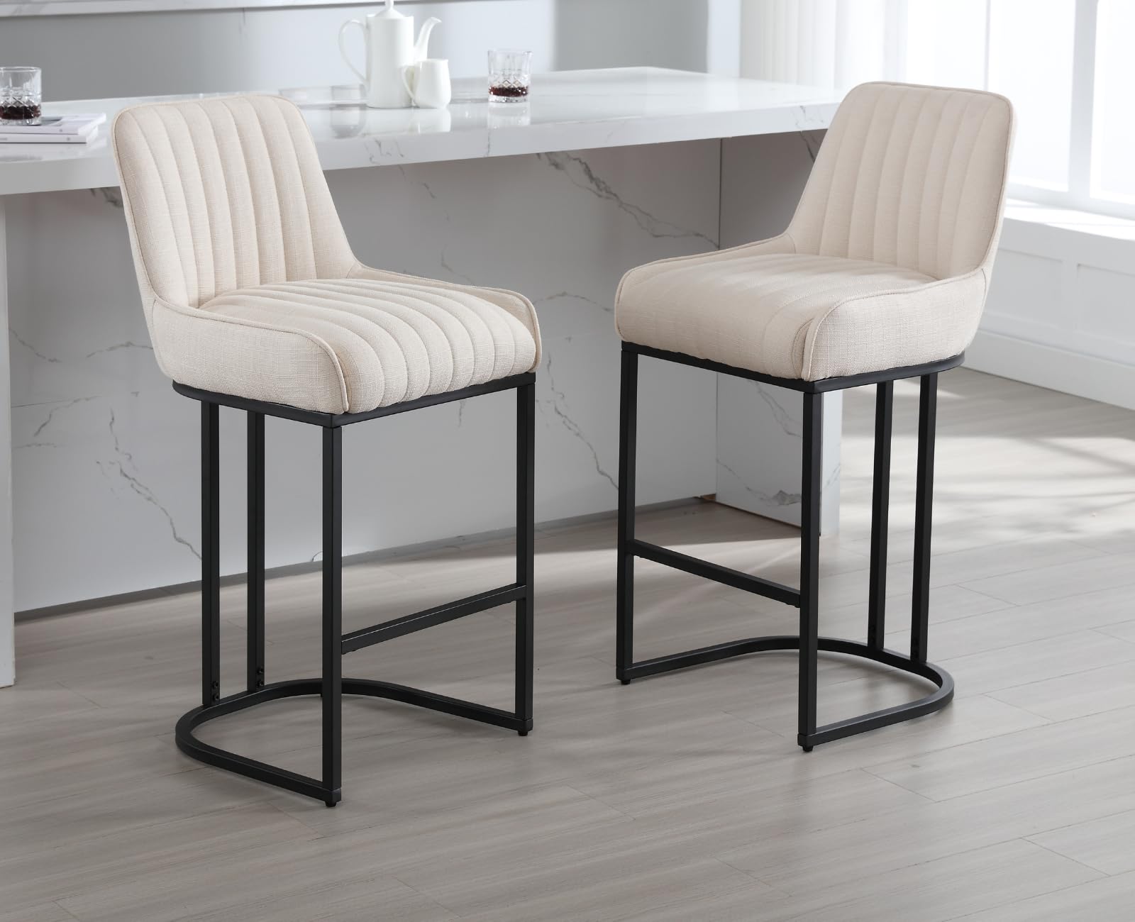 EALSON Modern Comfortable Counter Height Bar Stools Set of 2