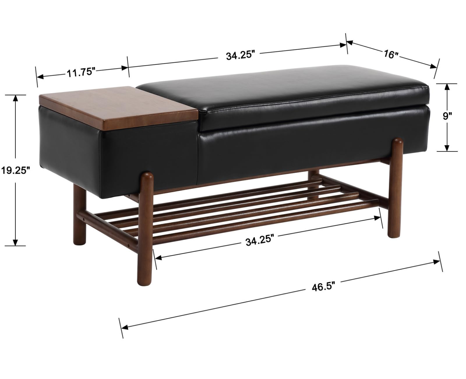 EALSON Modern Storage Ottoman Bench End of Bench