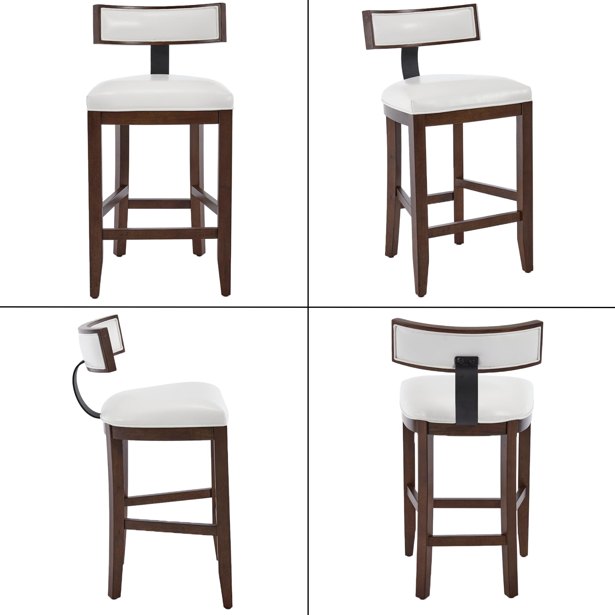 Janoray 26" PU Leather Upholstered Counter Stools Set of 2