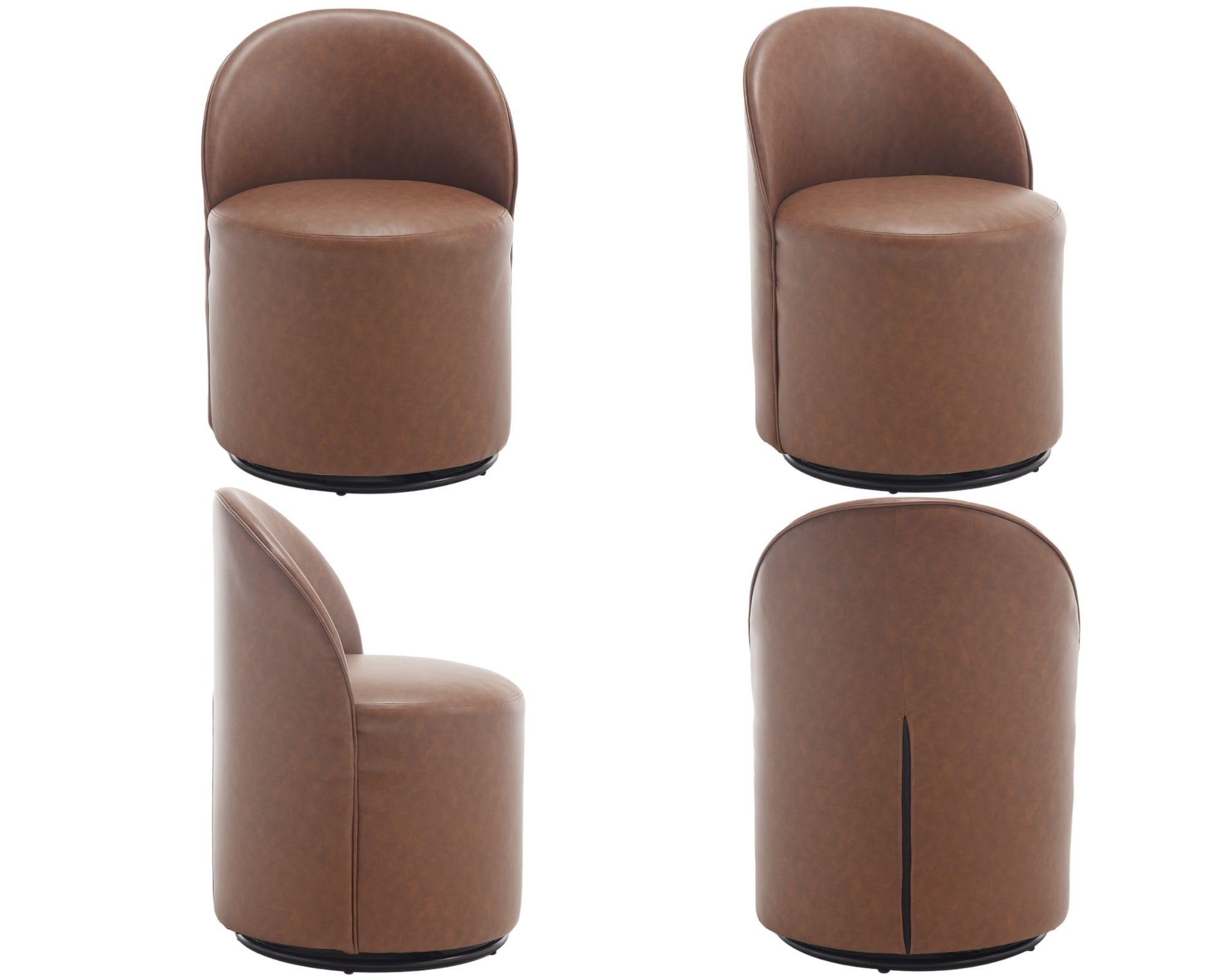 VESCASA 360° Swivel Upholstered Barrel Dining Chair 1PCS - X299