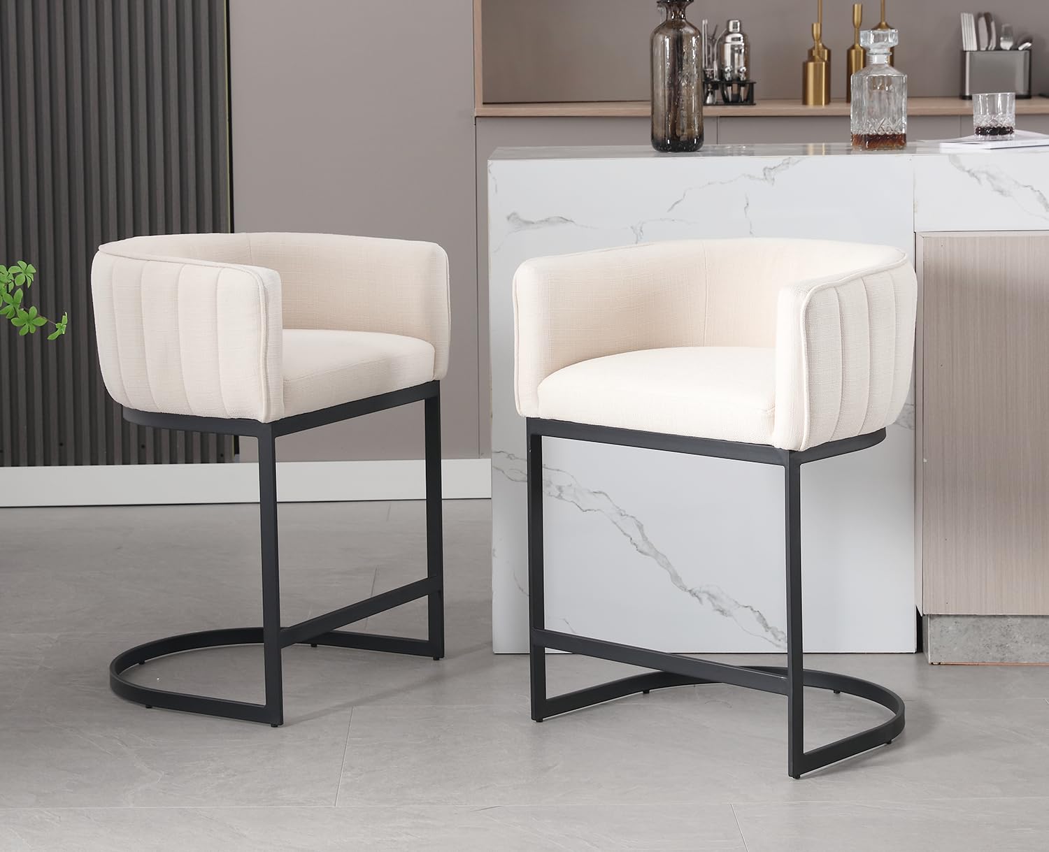 Kmax Modern Velvet Counter Height Bar Stools 1 Piece - 6067