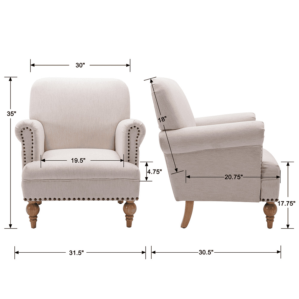 Chairus Linen Accent Chair 8330