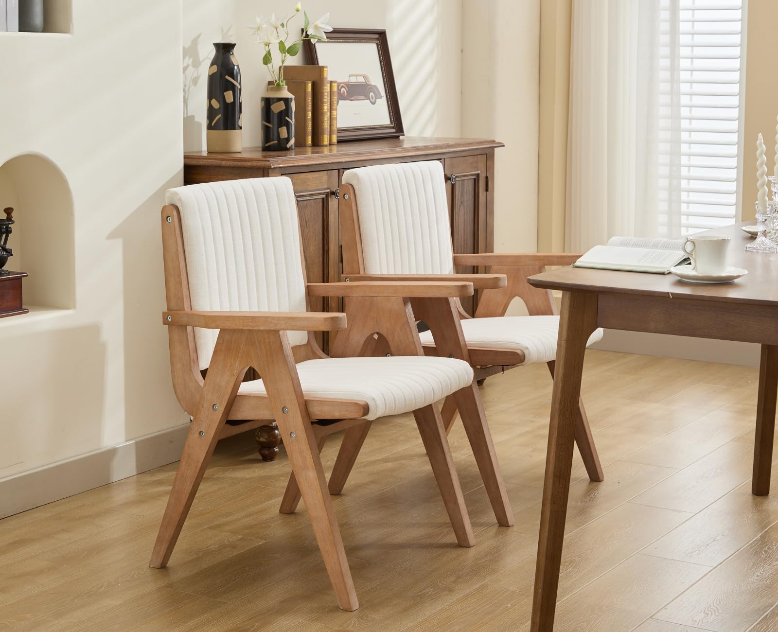 CIMOTA Farmhouse Dining Side Chairs with Arms - 10032