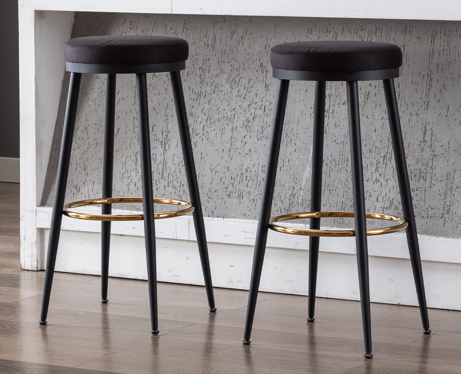 Kmax 30 Inch Modern Metal Bar Stools Set of 2 - 19618