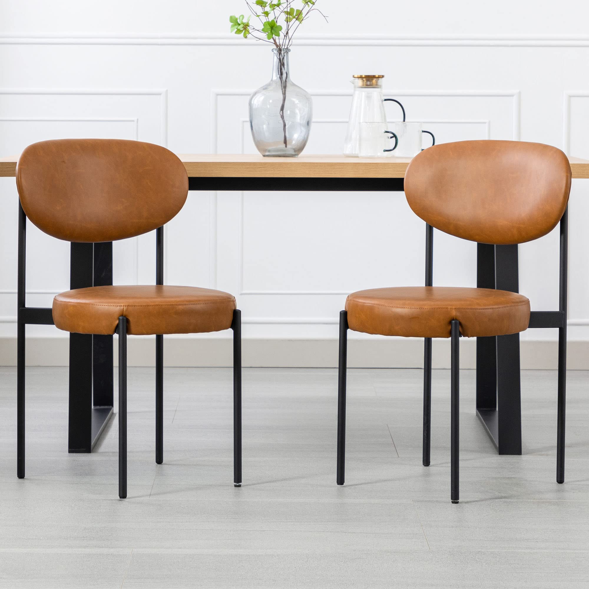 VESCASA Faux Leather Upholstered Dining Chairs Set of 2 - 21312