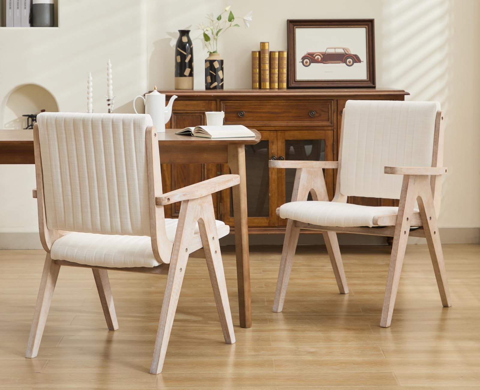 CIMOTA Farmhouse Dining Side Chairs with Arms - 10032