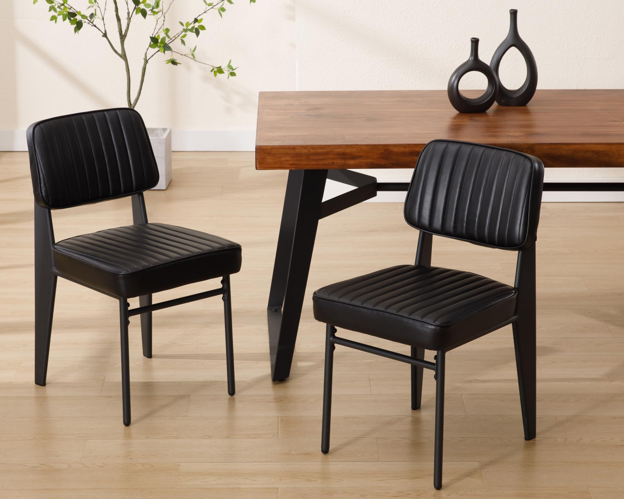 VESCASA Faux Leather Armless Dining Chairs - 91527