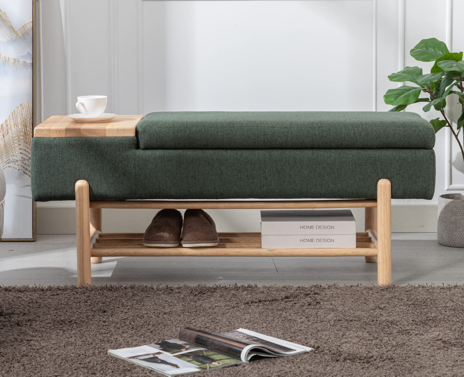 EALSON Modern Storage Ottoman Bench End of Bench