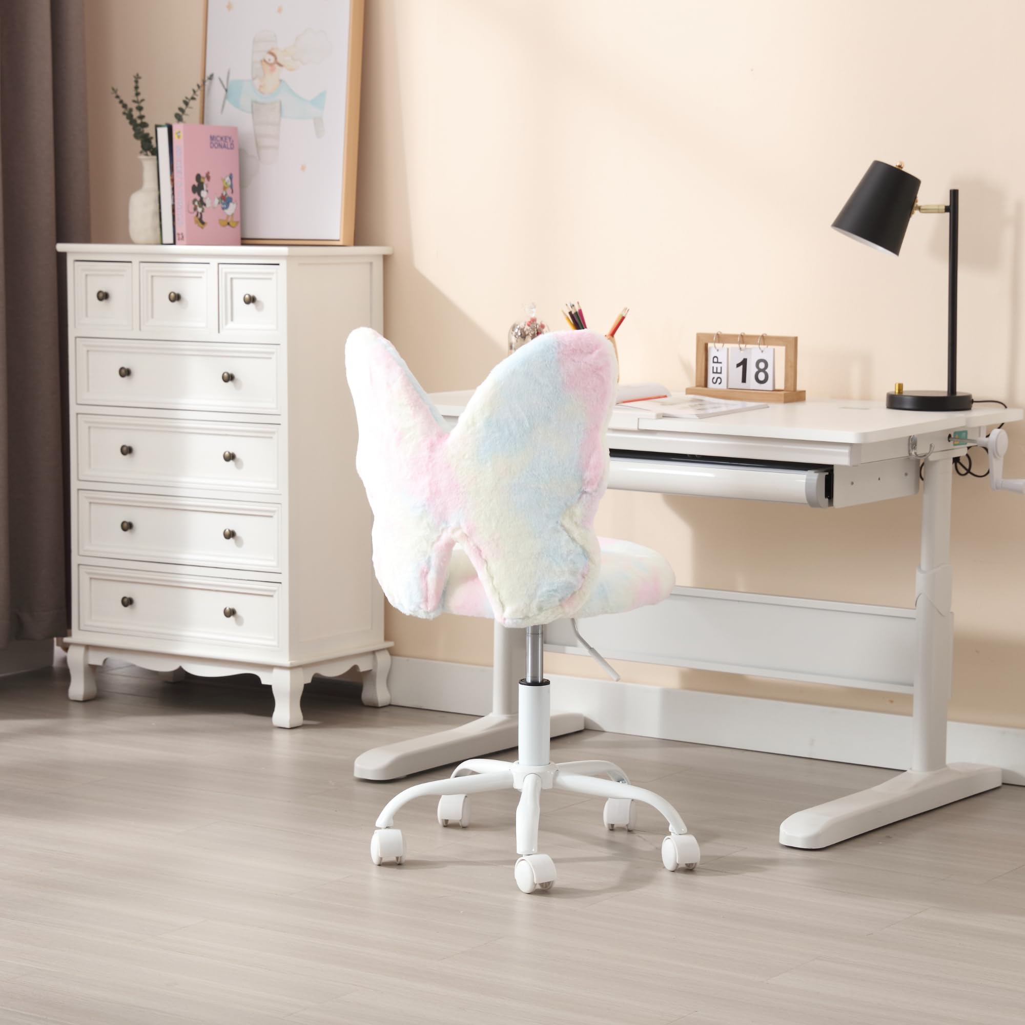 Kmax Butterfly Colorful Swivel Chair Kids Desk Chair 1 Piece