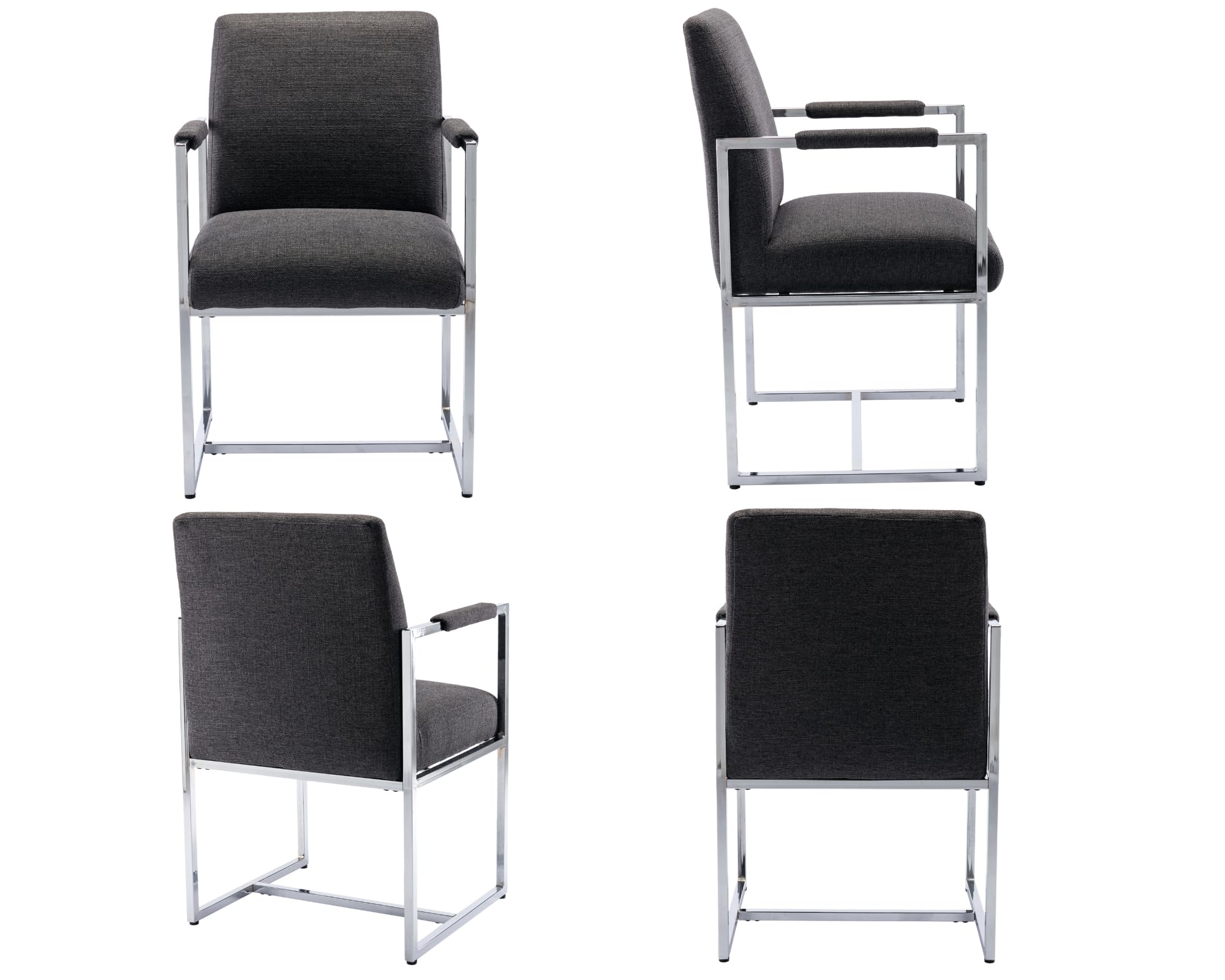 VESCASA Modern Upholstered Dining Chairs with Metal Legs Set of 2 - 5104