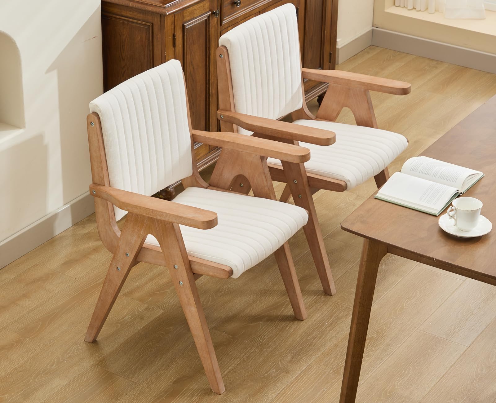 CIMOTA Farmhouse Dining Side Chairs with Arms - 10032