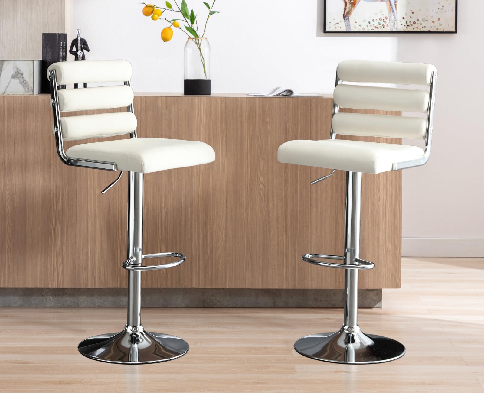 EALSON Modern Adjustable Swivel Counter Height Bar Stools Set of 2