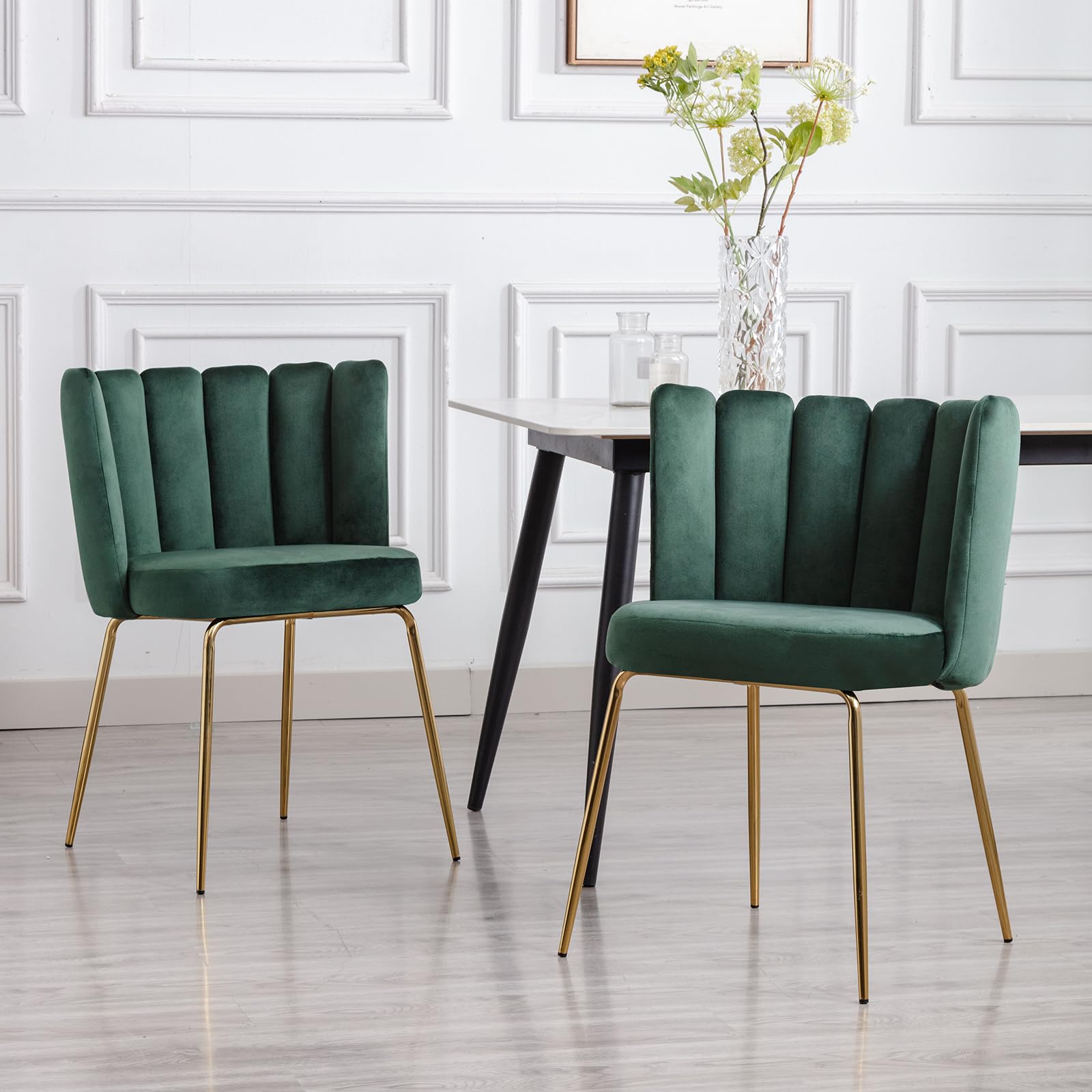 Janoray Modern Velvet Dining Chairs Accent Chair Set of 2