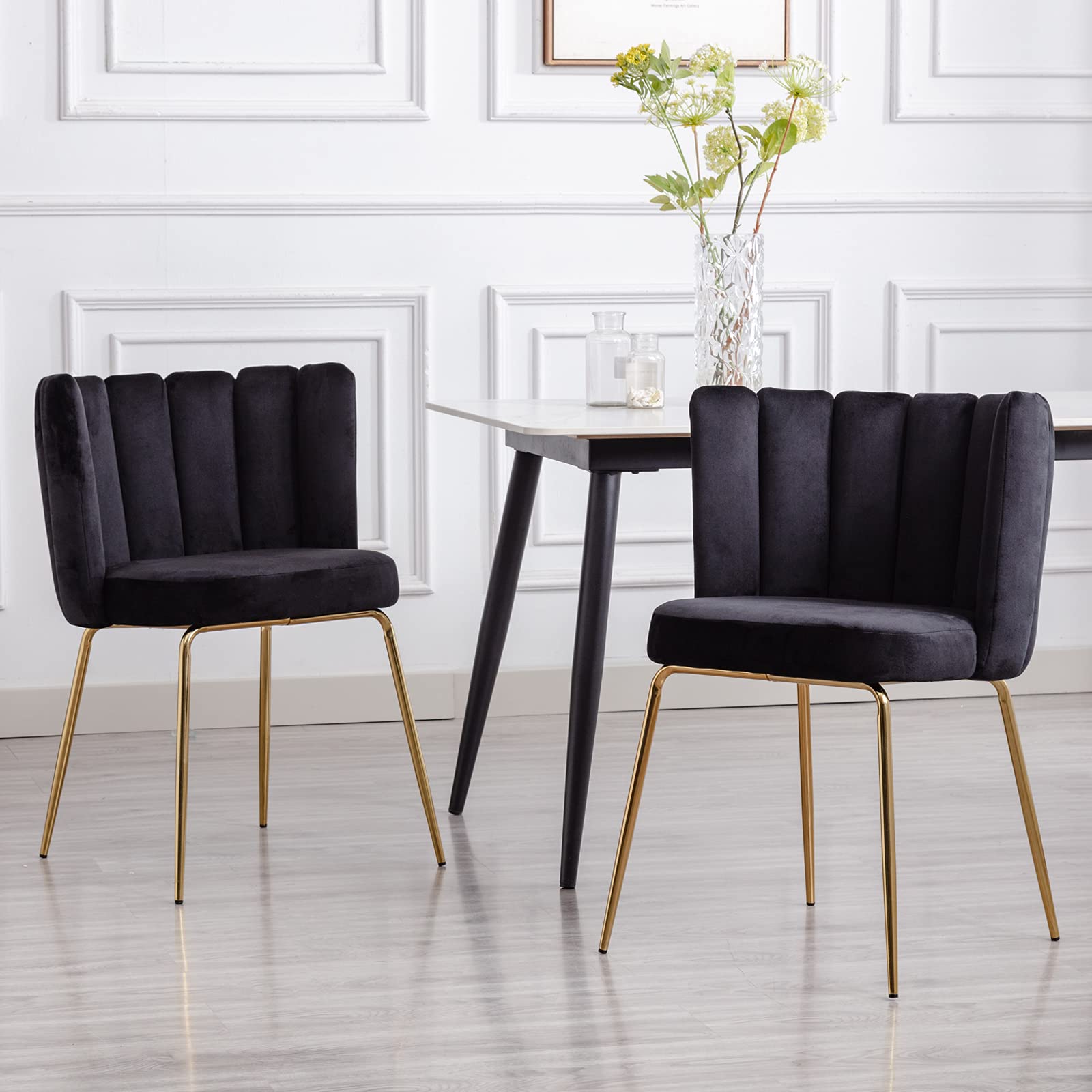 Janoray Modern Velvet Dining Chairs Accent Chair Set of 2