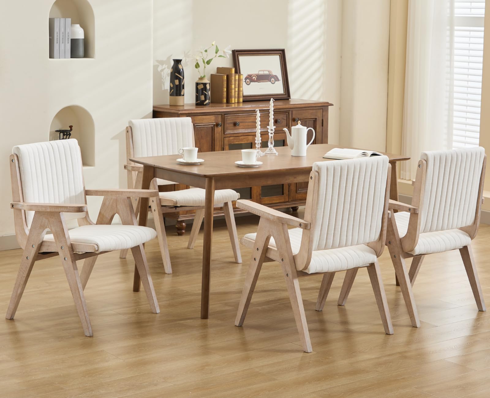 CIMOTA Farmhouse Dining Side Chairs with Arms - 10032