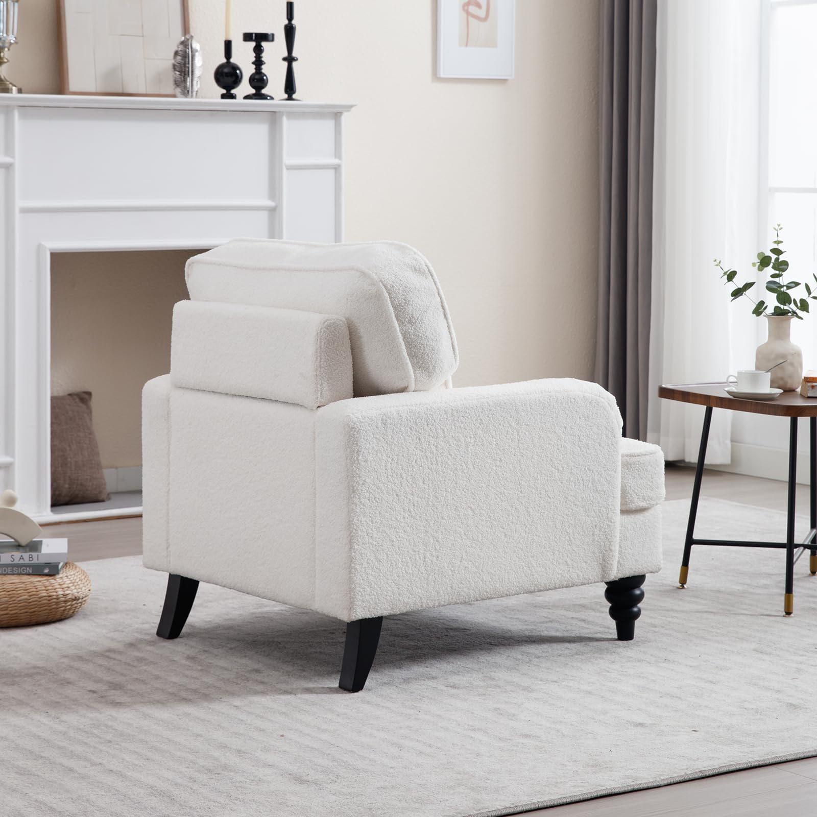 Janoray Sherpa Accent Chair with Removable Back Cushion 1 Piece