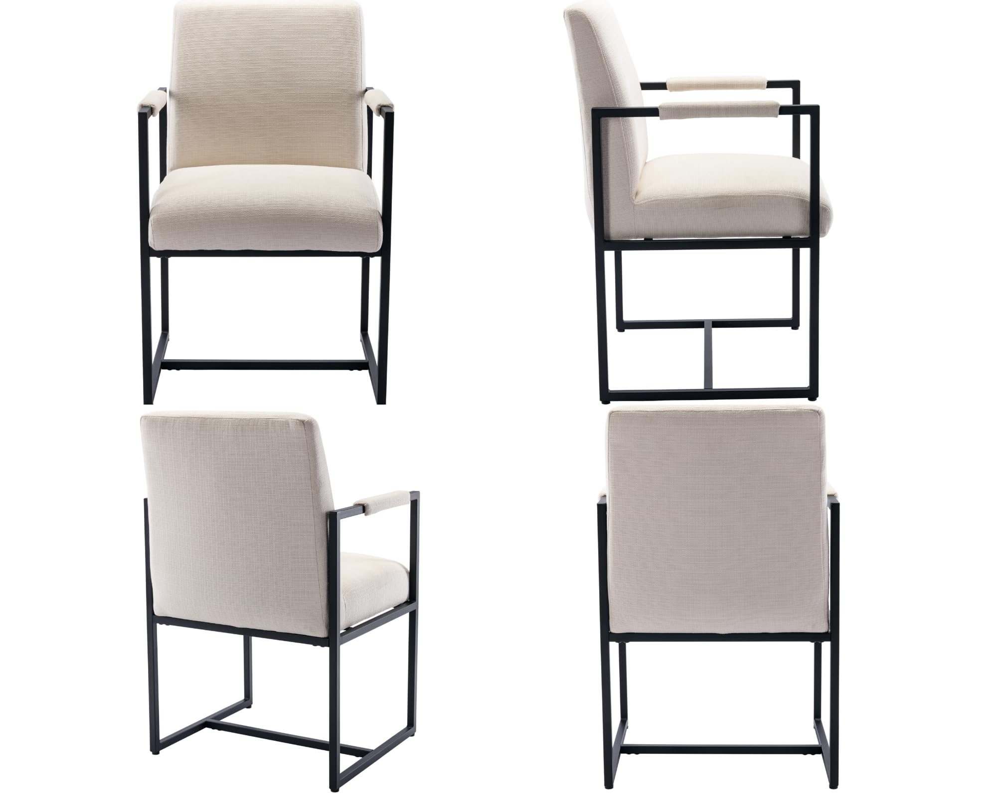 VESCASA Modern Upholstered Dining Chairs with Metal Legs Set of 2 - 5104