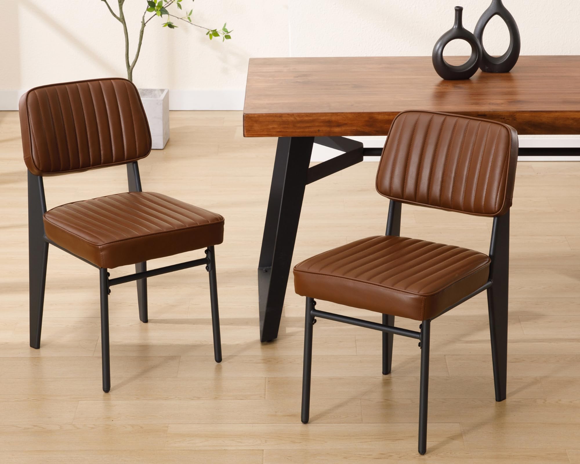 VESCASA Faux Leather Armless Dining Chairs - 91527