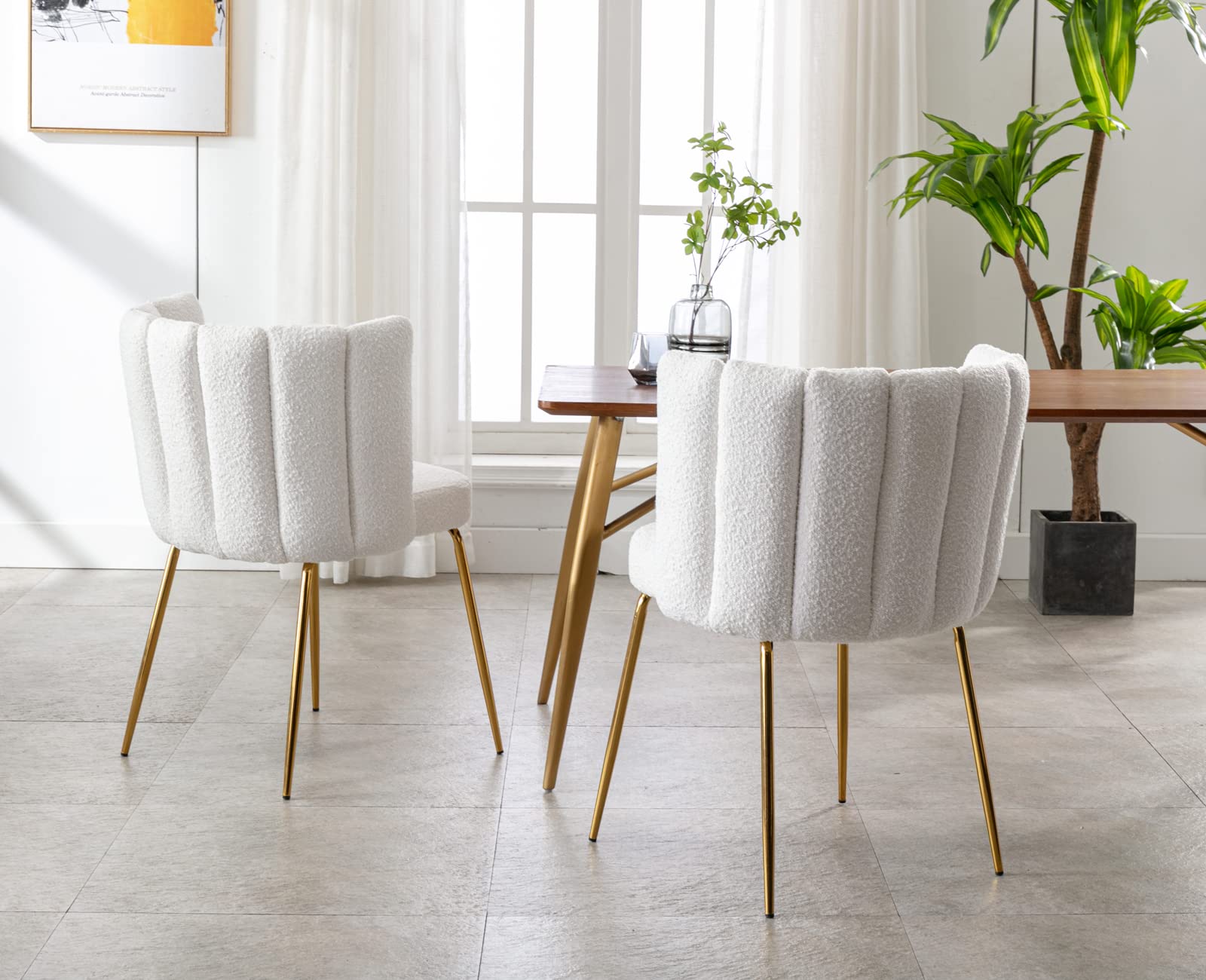 Janoray Modern Velvet Dining Chairs Accent Chair Set of 2