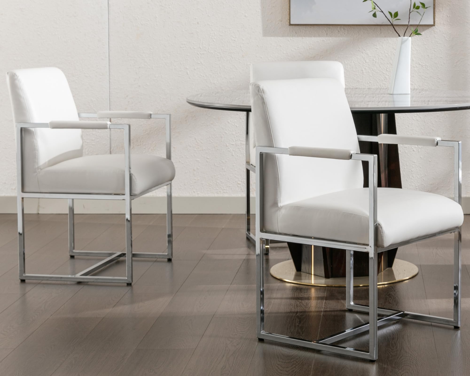 VESCASA Modern Upholstered Dining Chairs with Metal Legs Set of 2 - 5104