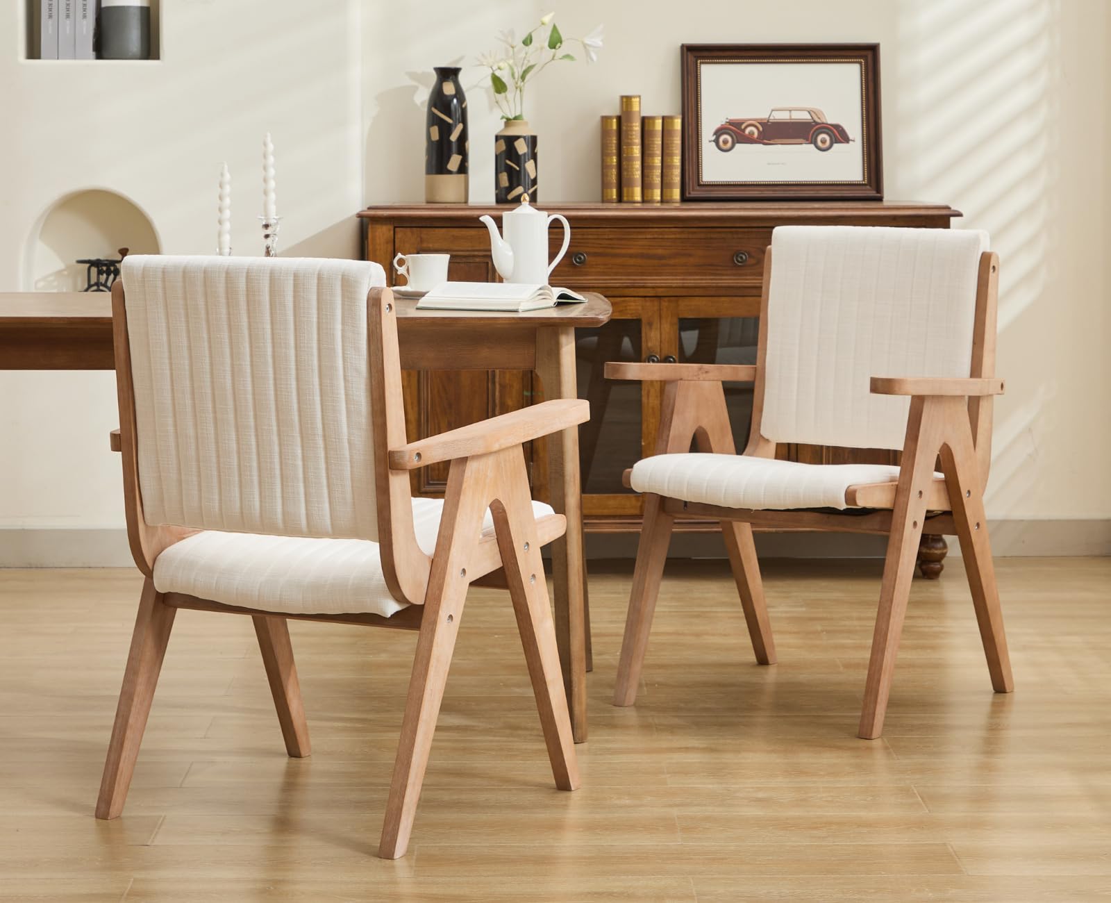 CIMOTA Farmhouse Dining Side Chairs with Arms - 10032