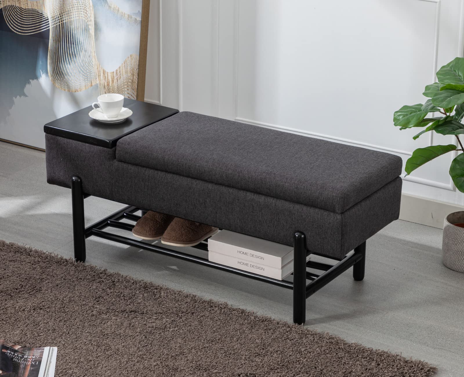 EALSON Modern Storage Ottoman Bench End of Bench