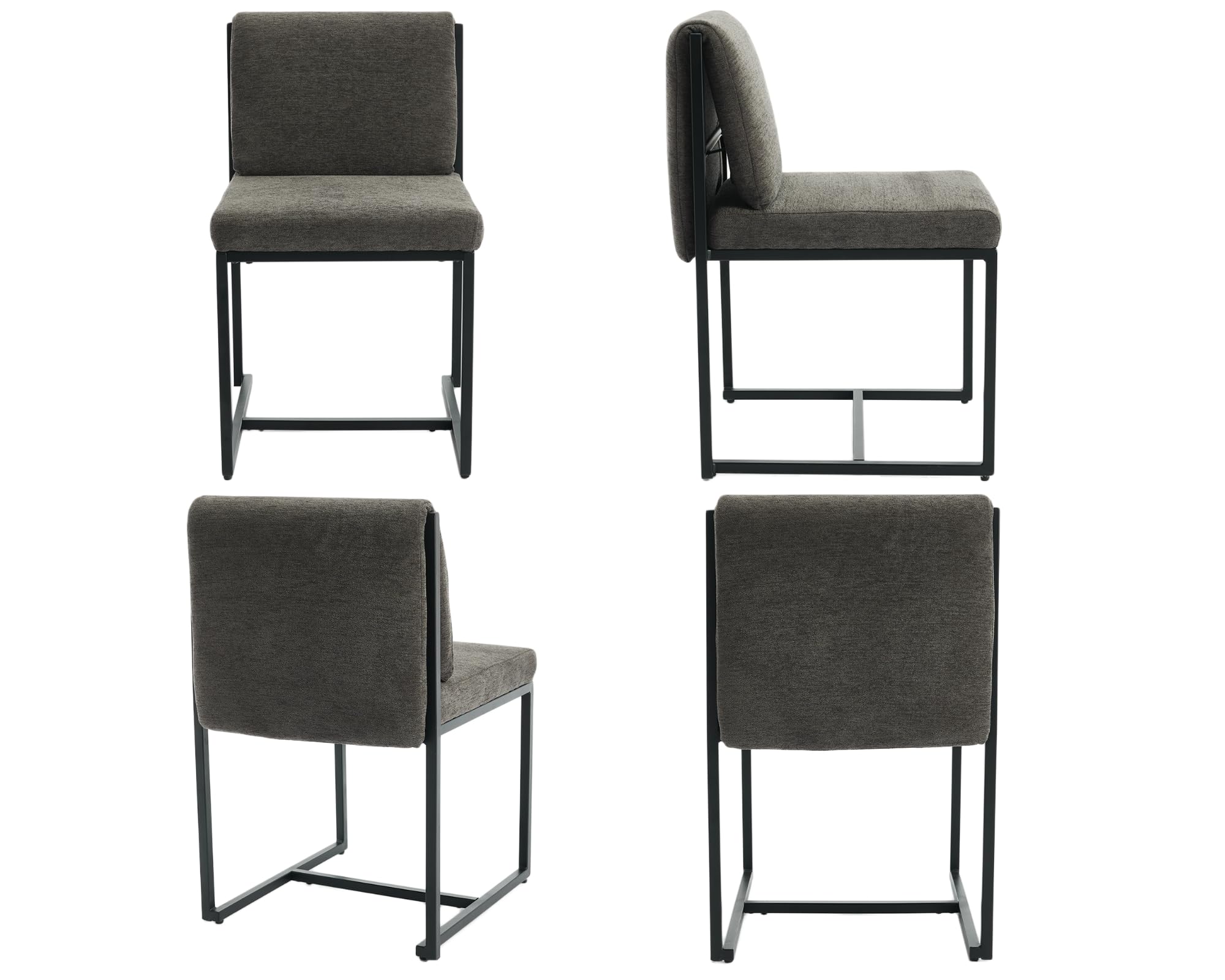 VESCASA Chenille Fabric Upholstered Dining Chairs Set of 2 - 23111