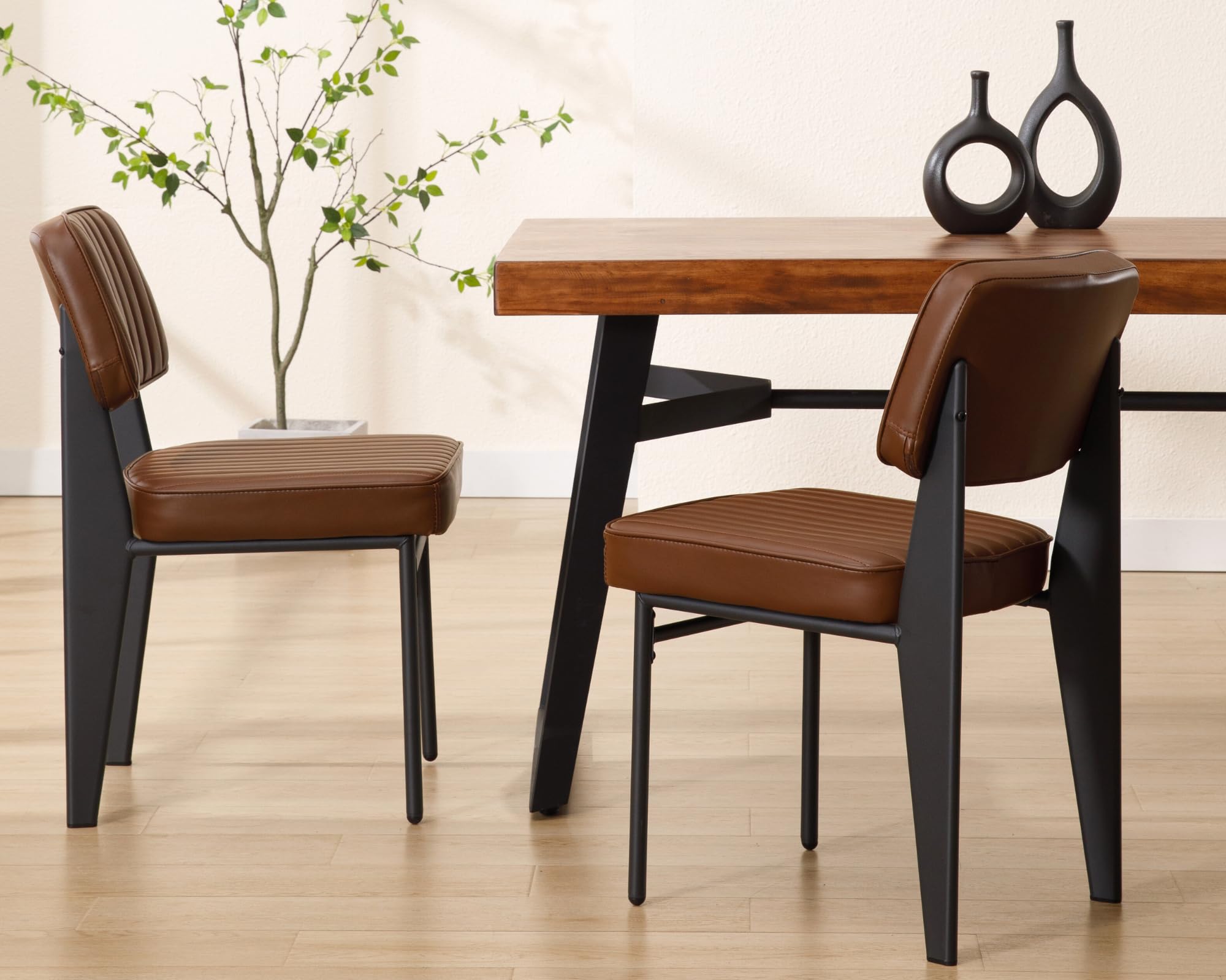 VESCASA Faux Leather Armless Dining Chairs - 91527