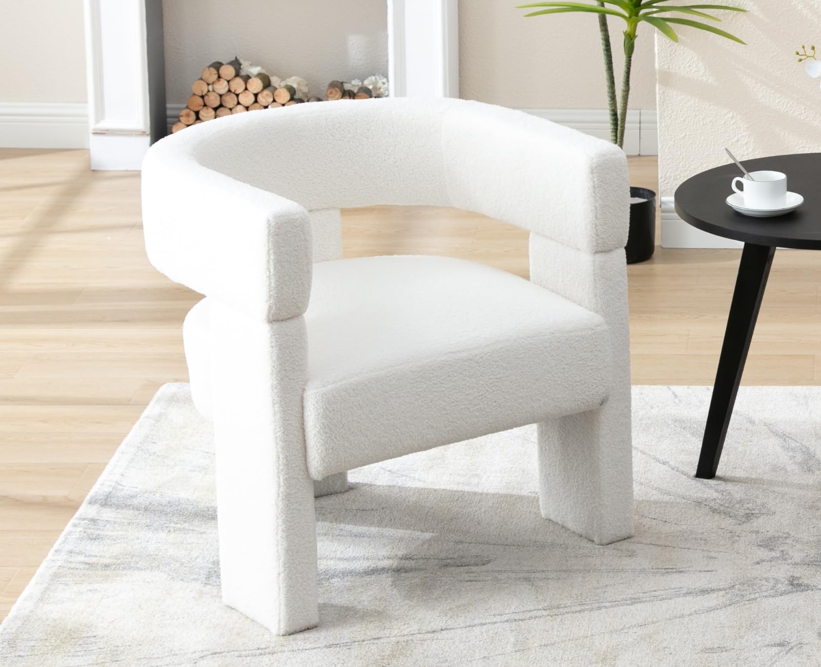 EALSON Modern Barrel Accent Arm Chair with Curved Open Back 1 Piece - 7030