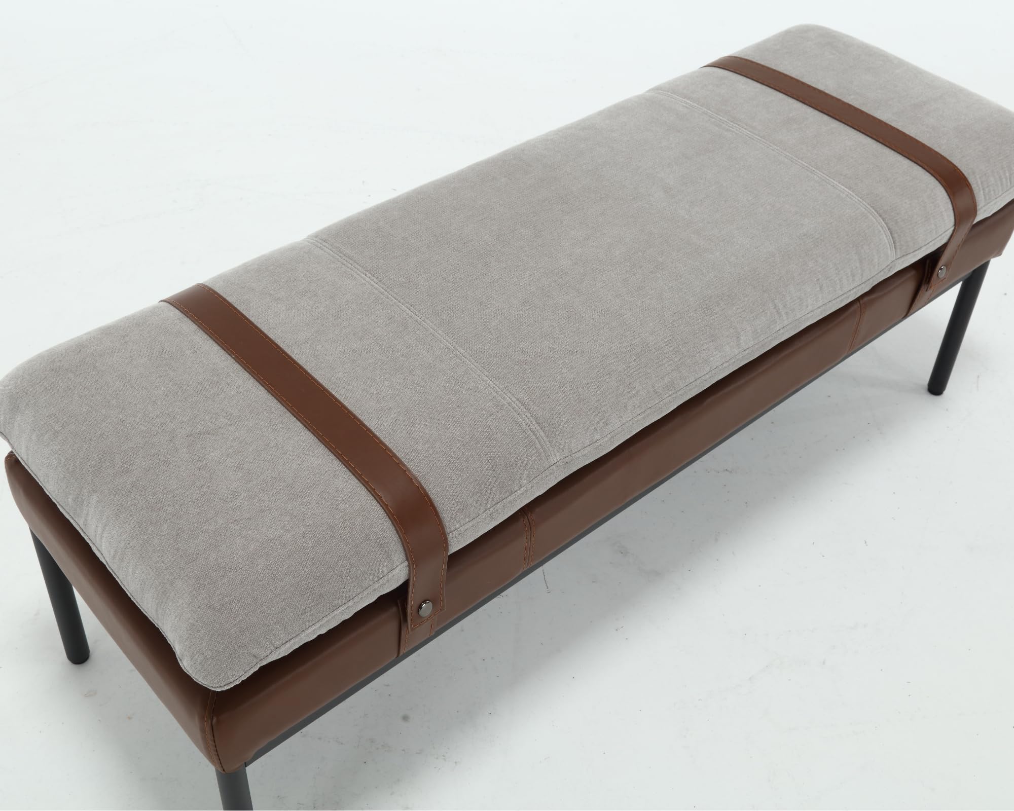 VESCASA Modern Chenille Rectangle Entryway Bench - 1200