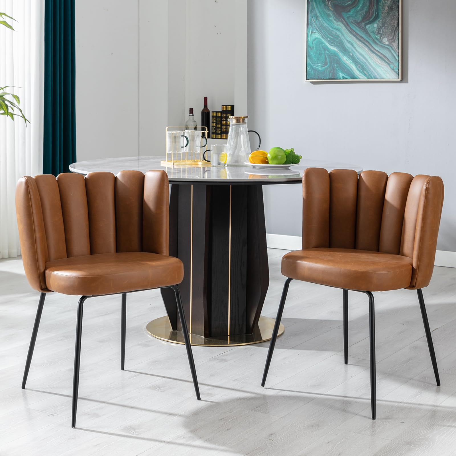 Janoray Modern Velvet Dining Chairs Accent Chair Set of 2